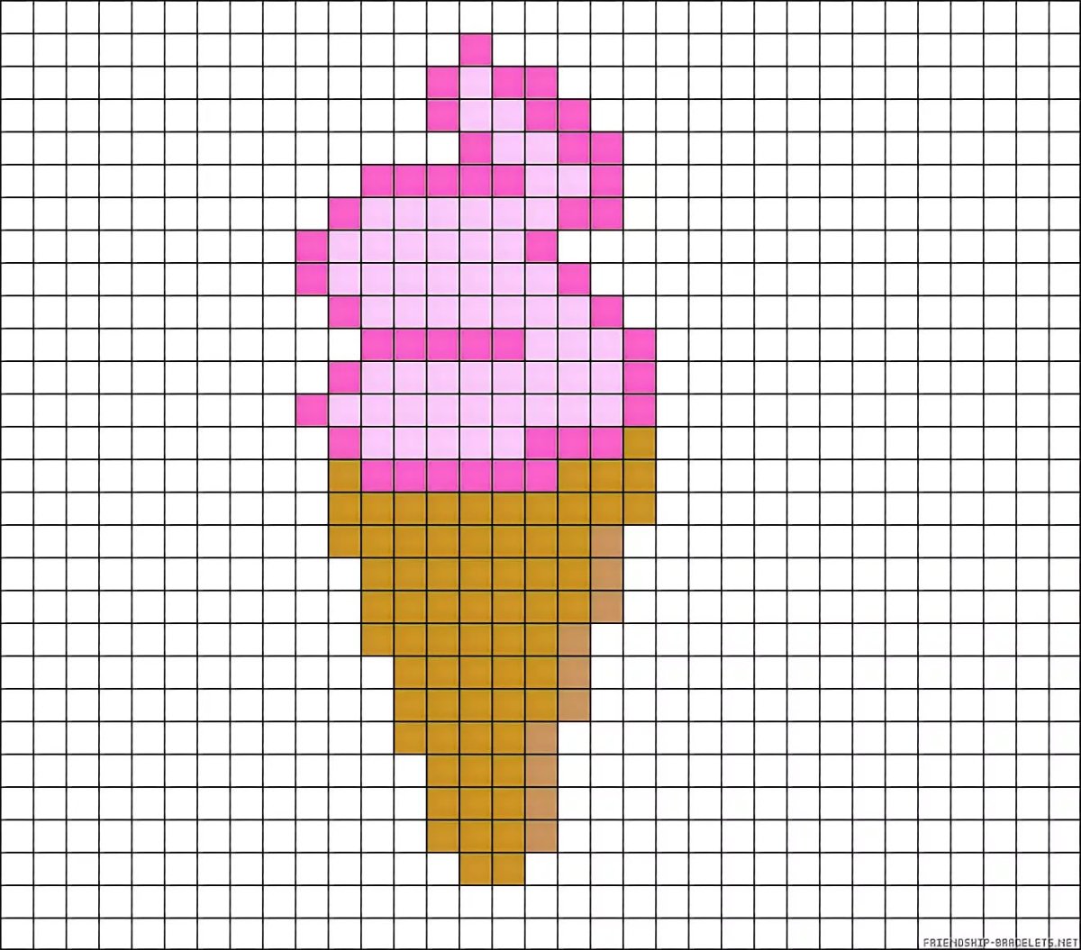 Рисунки в клеточку маленькие