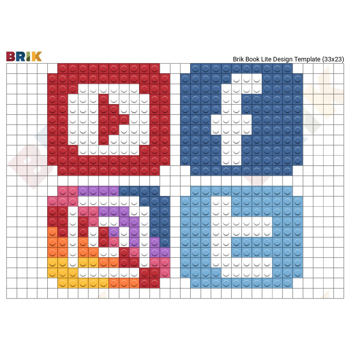 Котики по клеточкам маленькие