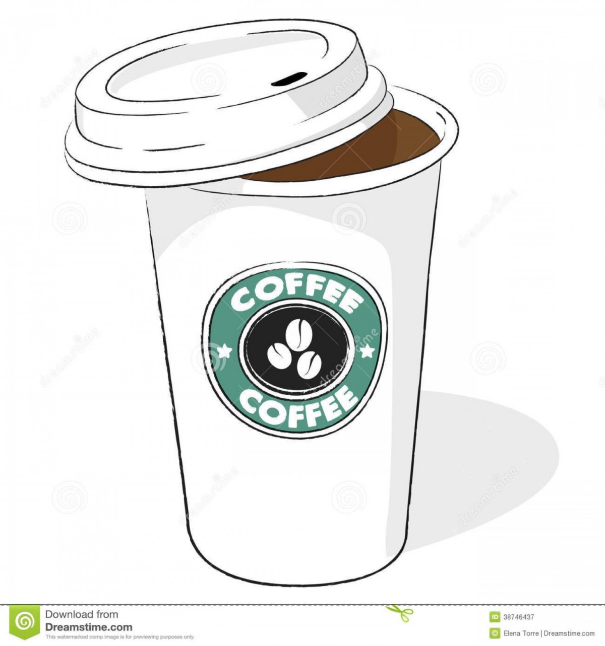 Стаканчик кофе для срисовки