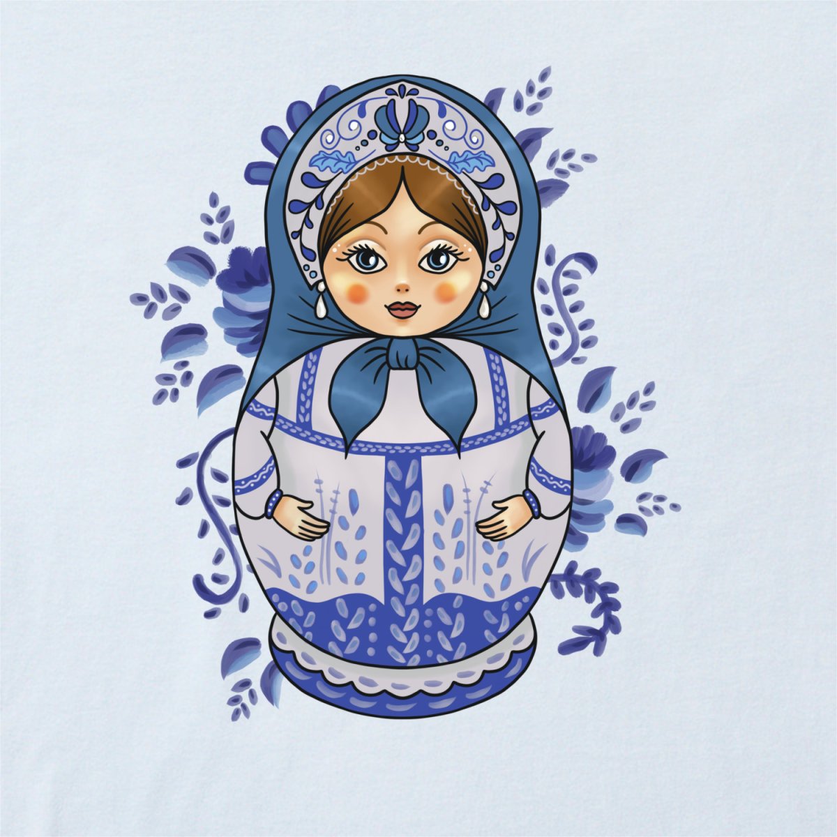Матрёшка Гжель