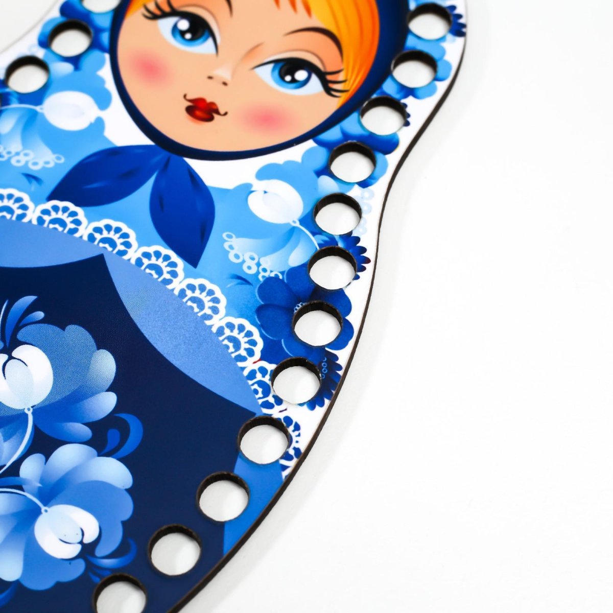 Матрешка Гжельская роспись