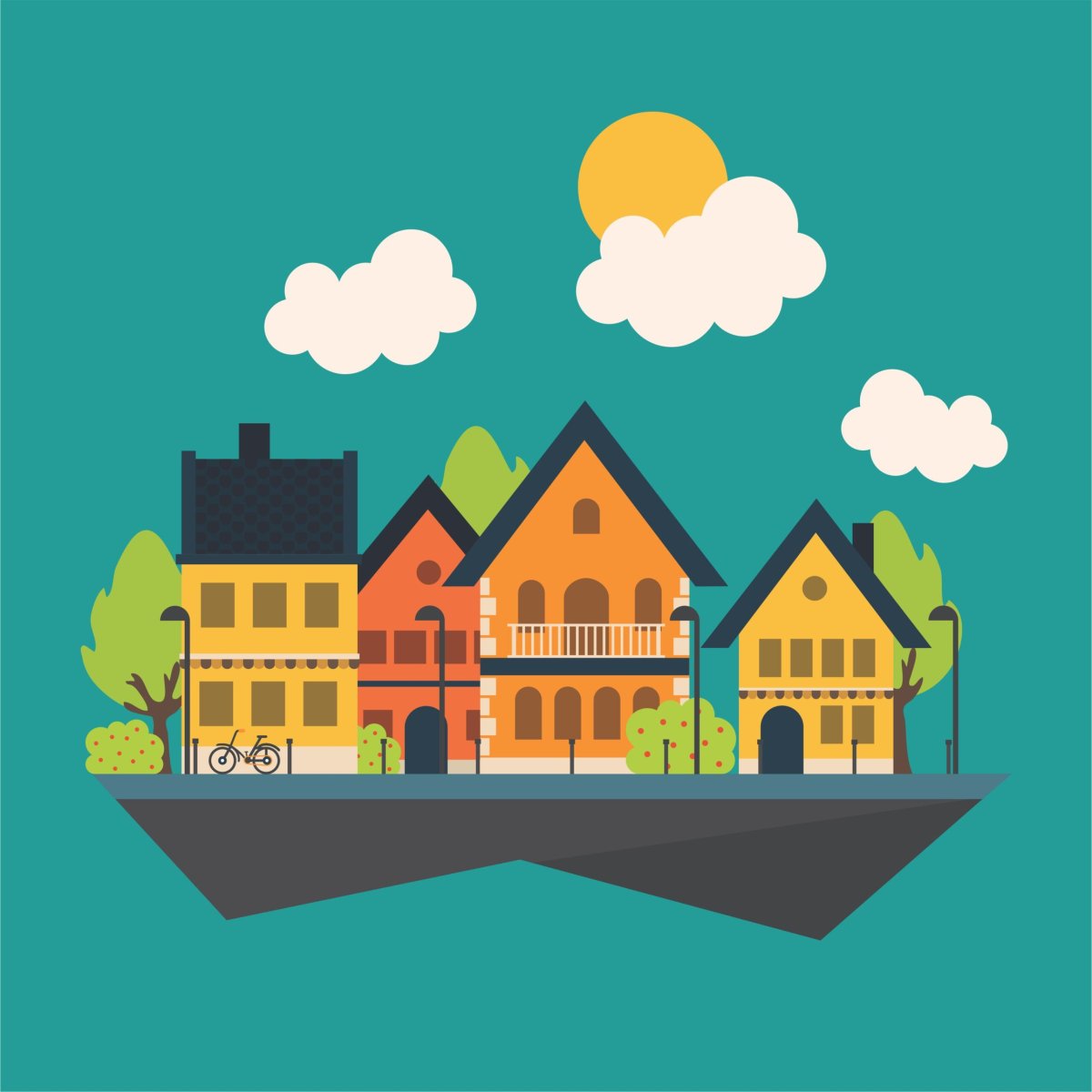 Силуэты домов для детей