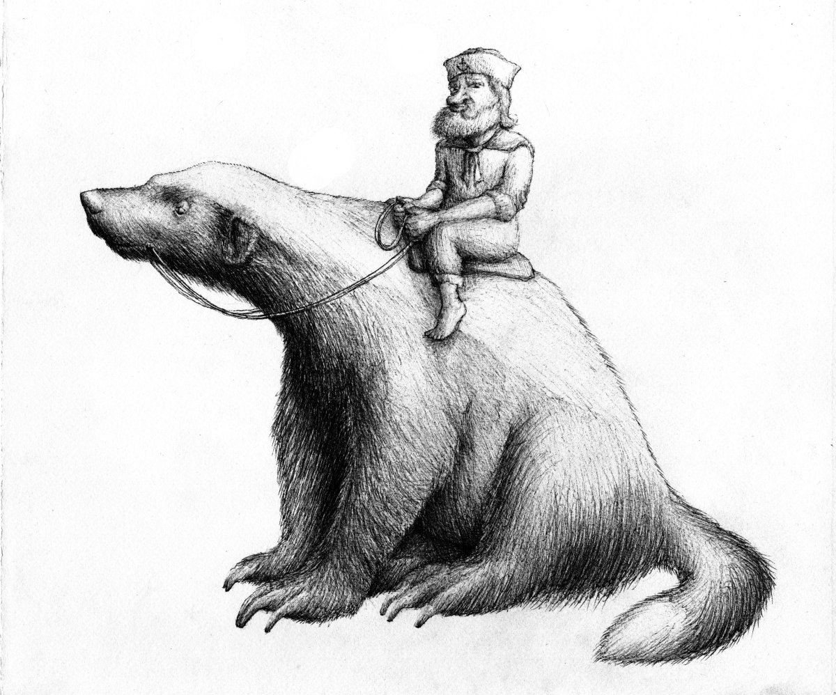 Барсук медоед арт