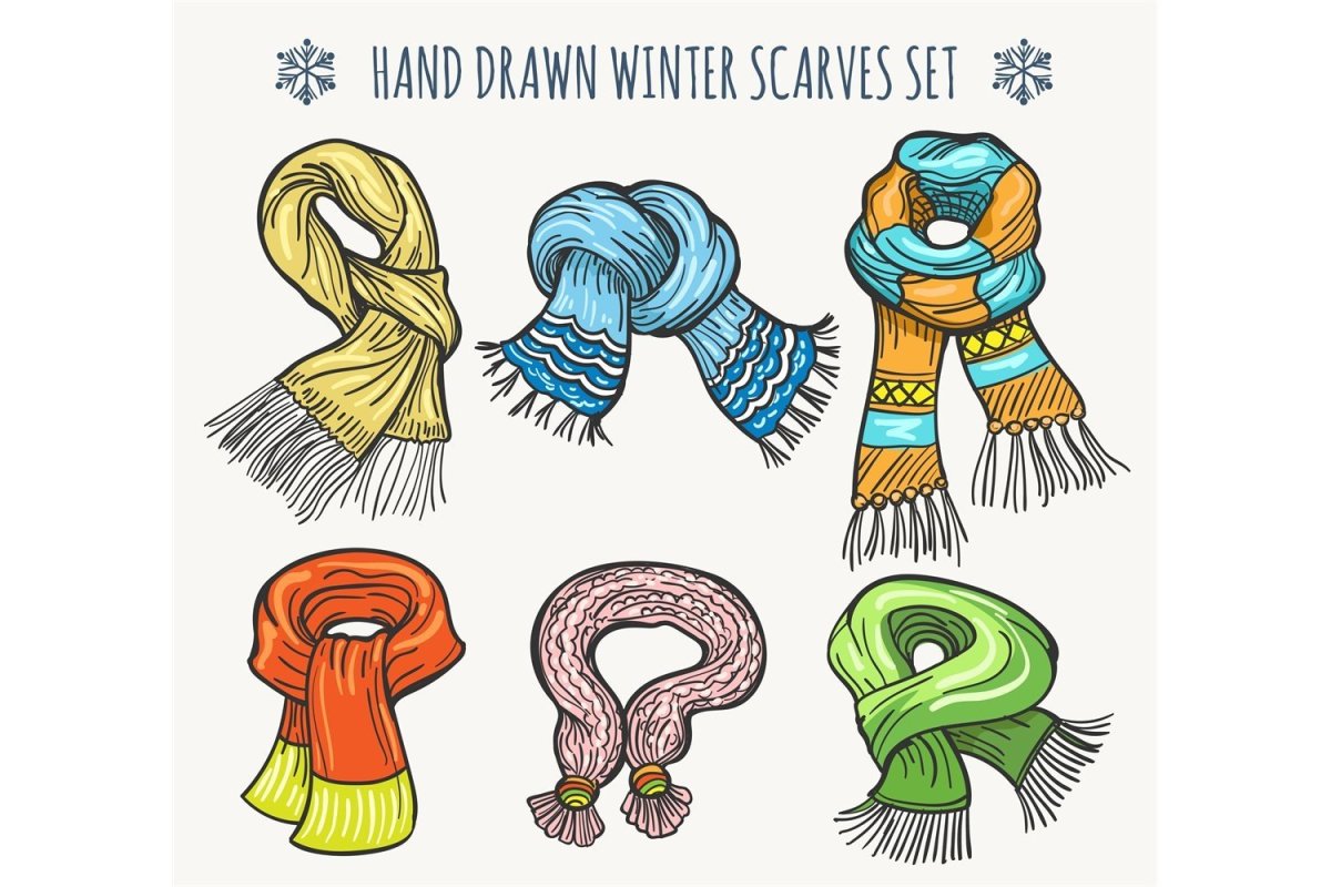 Шарф нарисованный