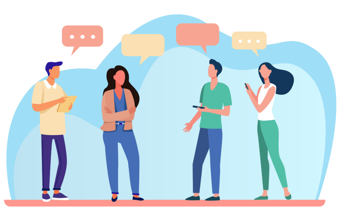 Общение иллюстрация