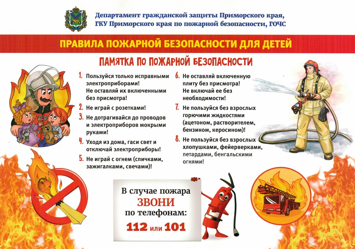 ТБ пожарная безопасность для детей