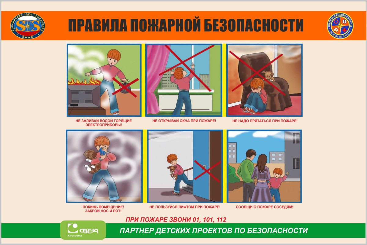 Правила по пожарной безопасности в ДОУ для детей