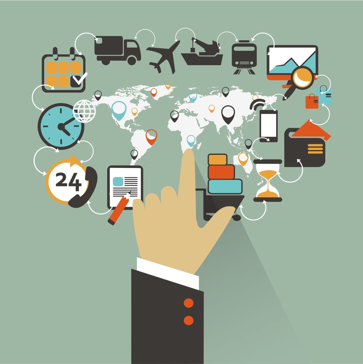 Логистика инфографика вектор