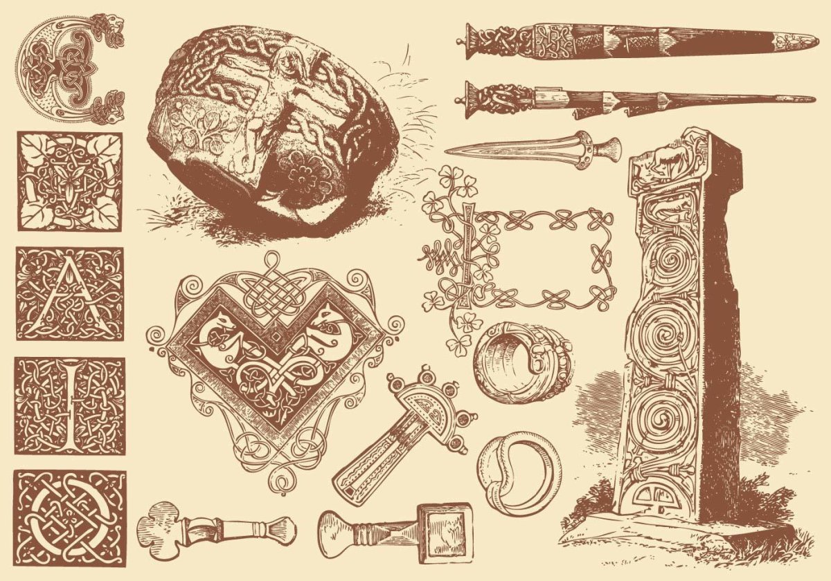 Кельты Гравюры