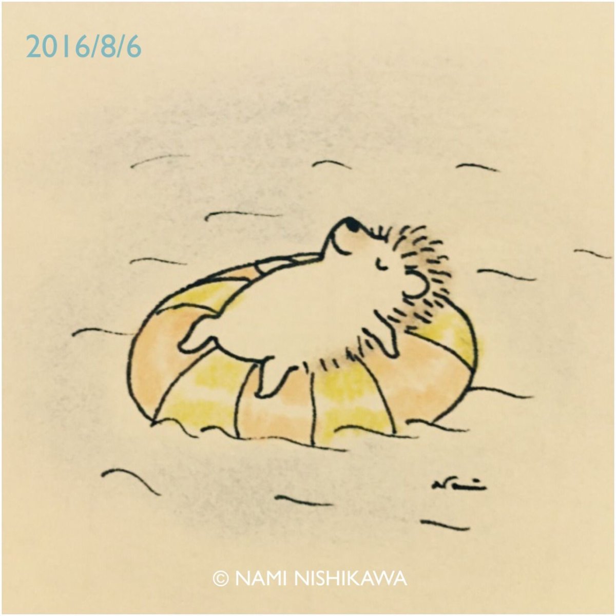 Ежик зевает рисунок