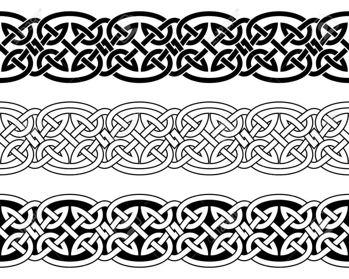 Скандинавский орнамент в полосе