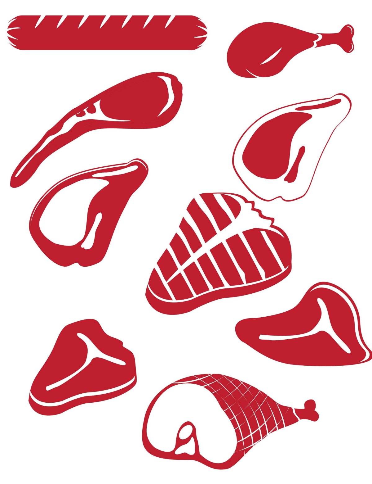 Мясо нарисованное