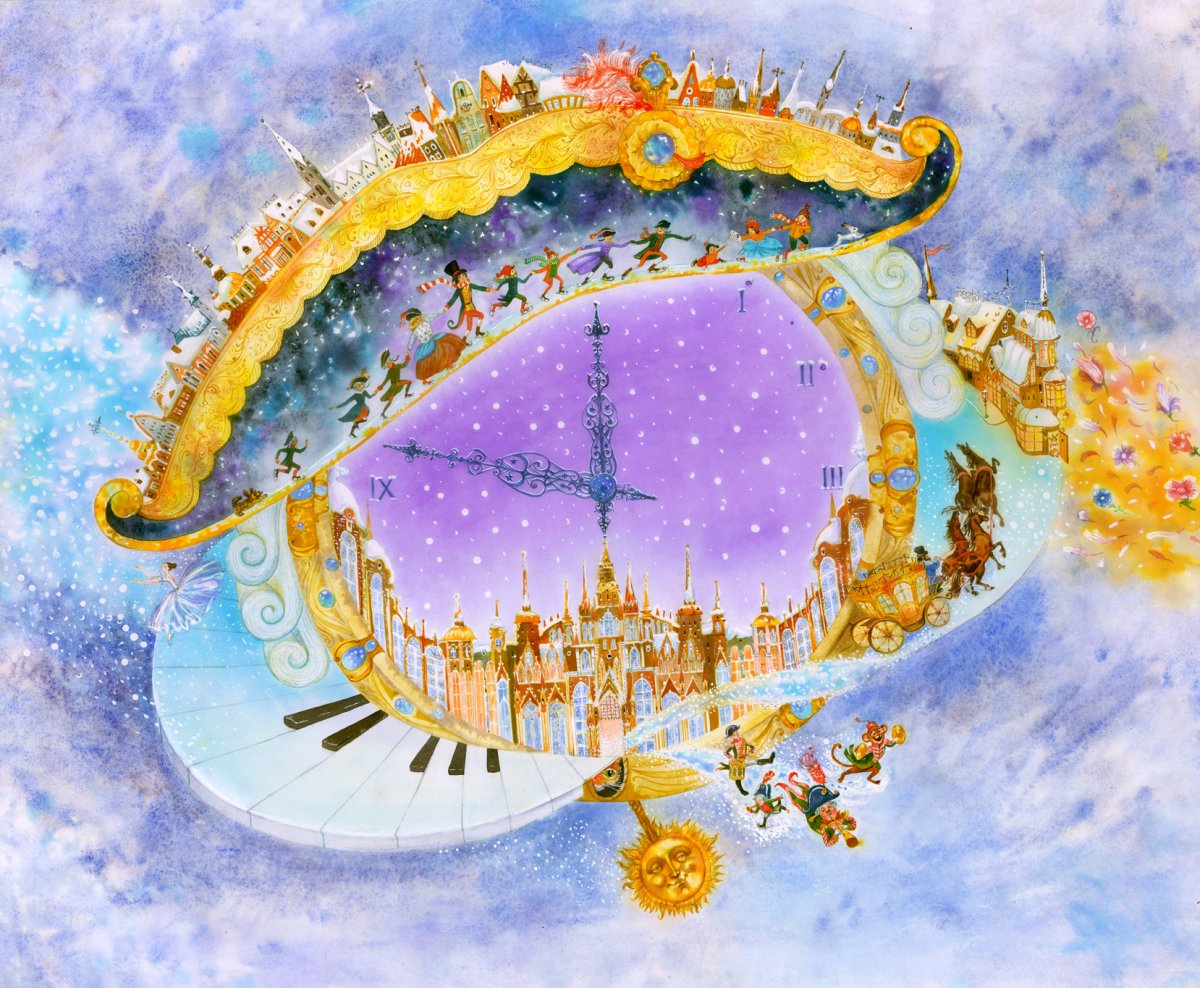 Заставка с часами