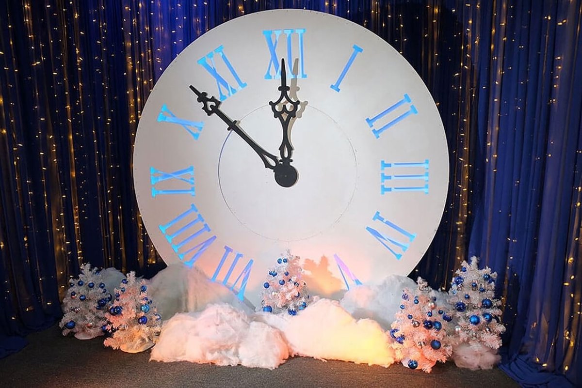 Волшебный новый год с часами