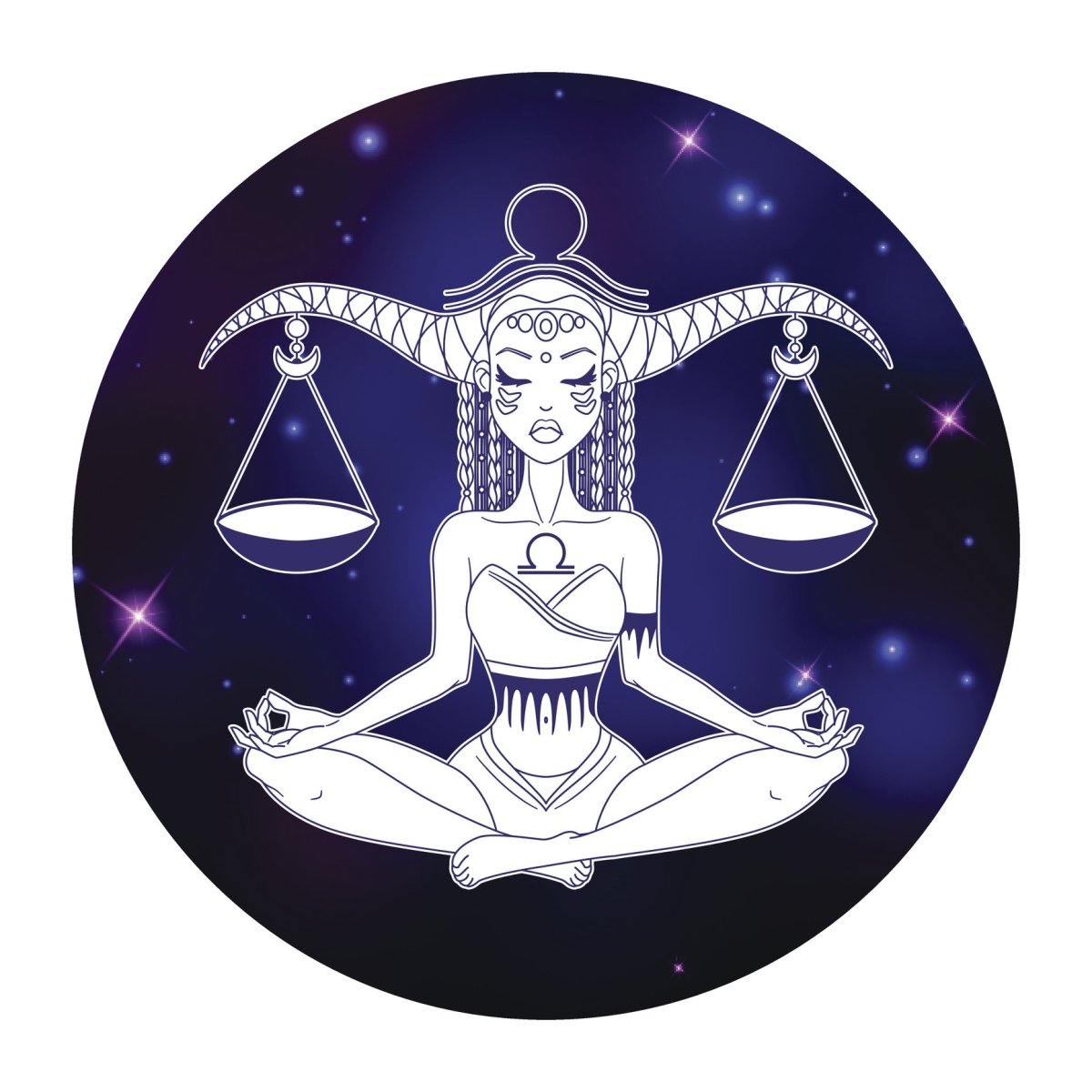 Весы знак зодиака черно белый