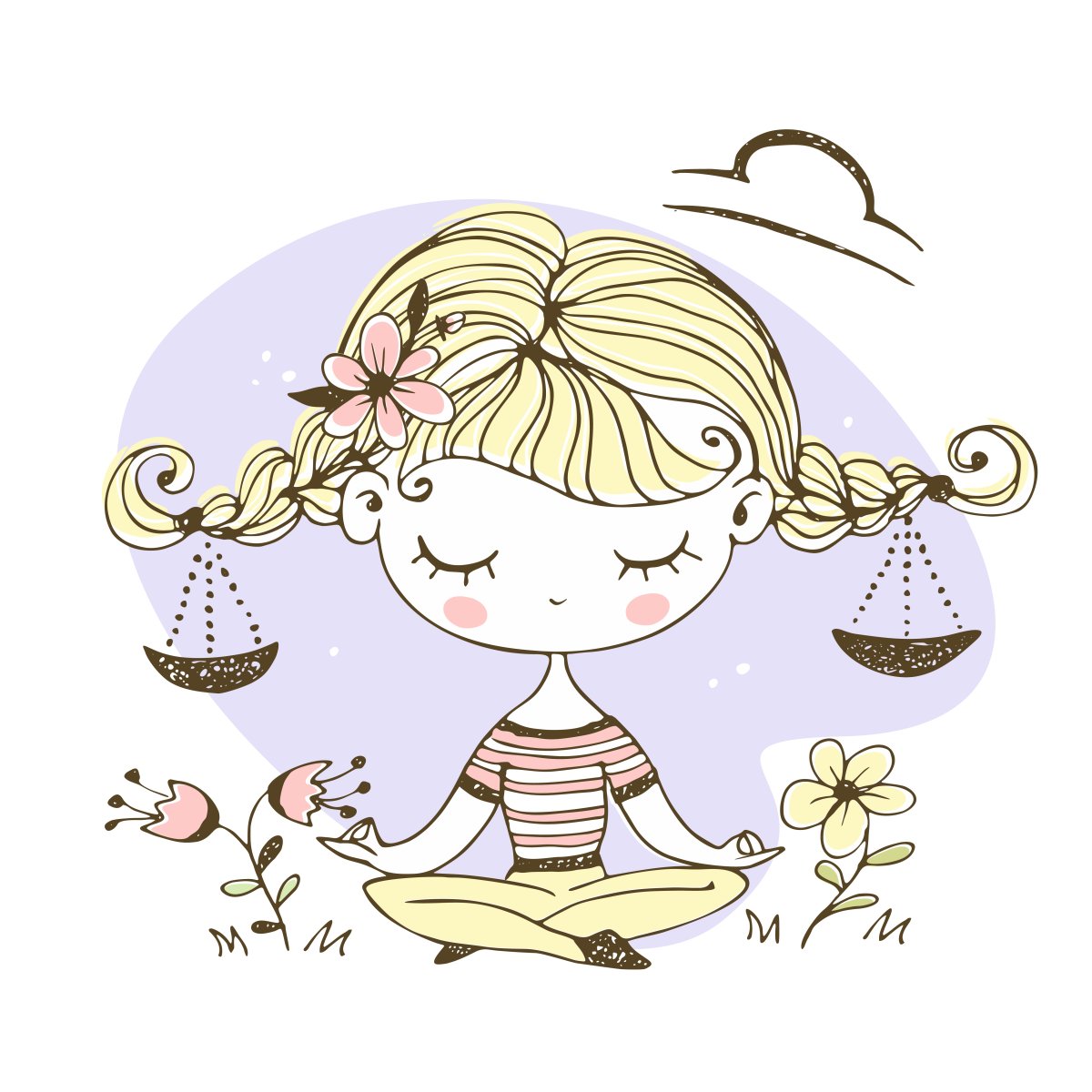 Рисунок весы миленький