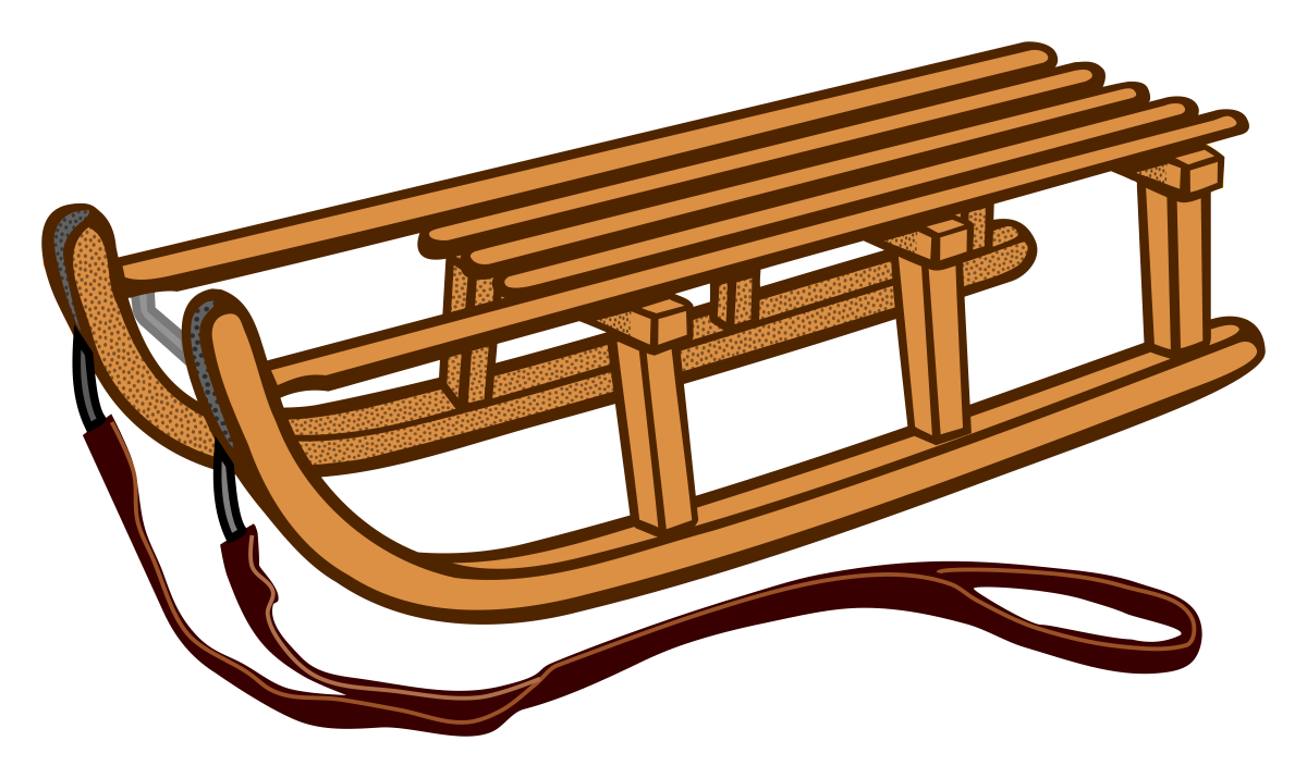 Сани векторный рисунок