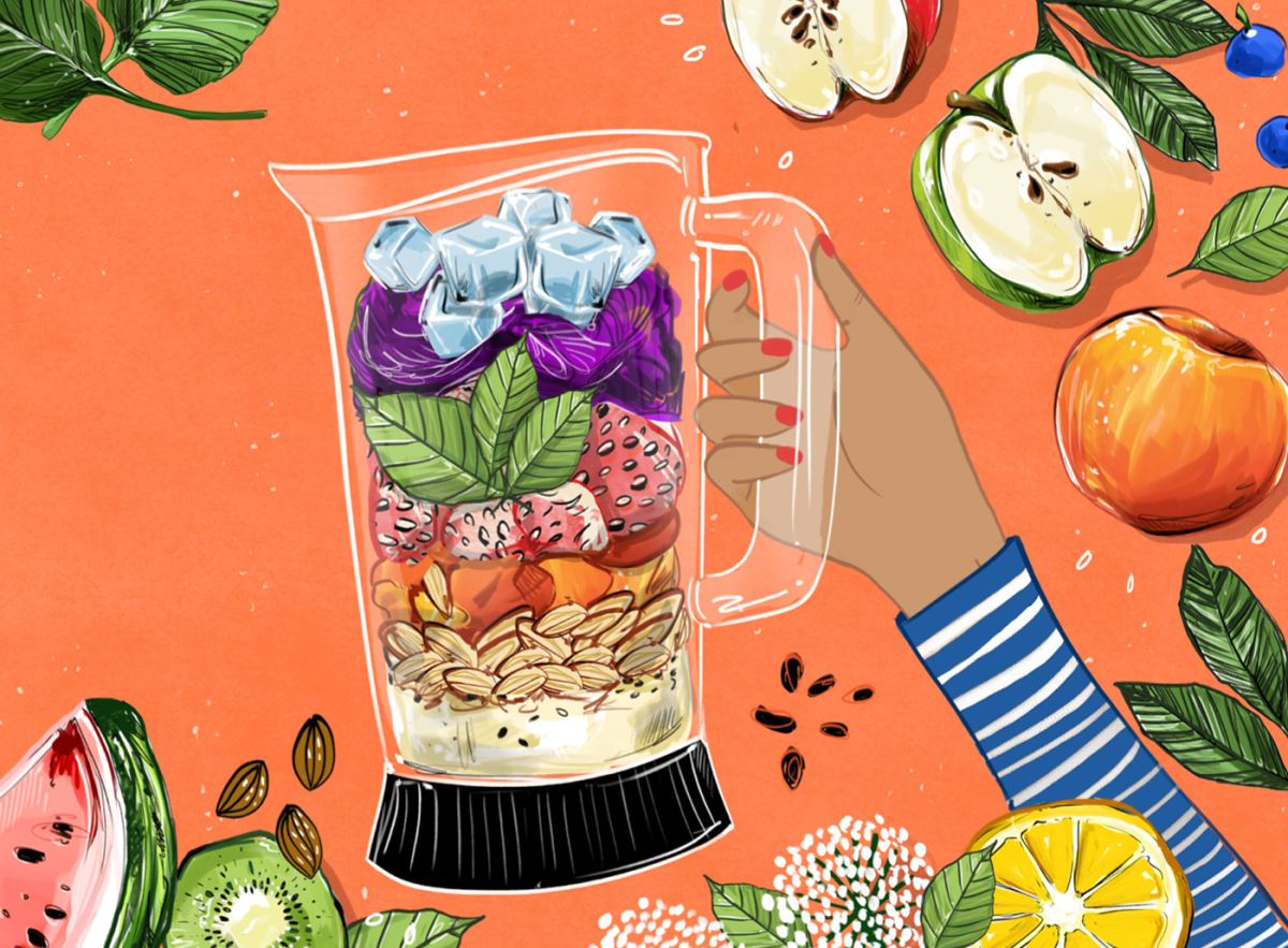 Здоровое питание на прозрачном фоне