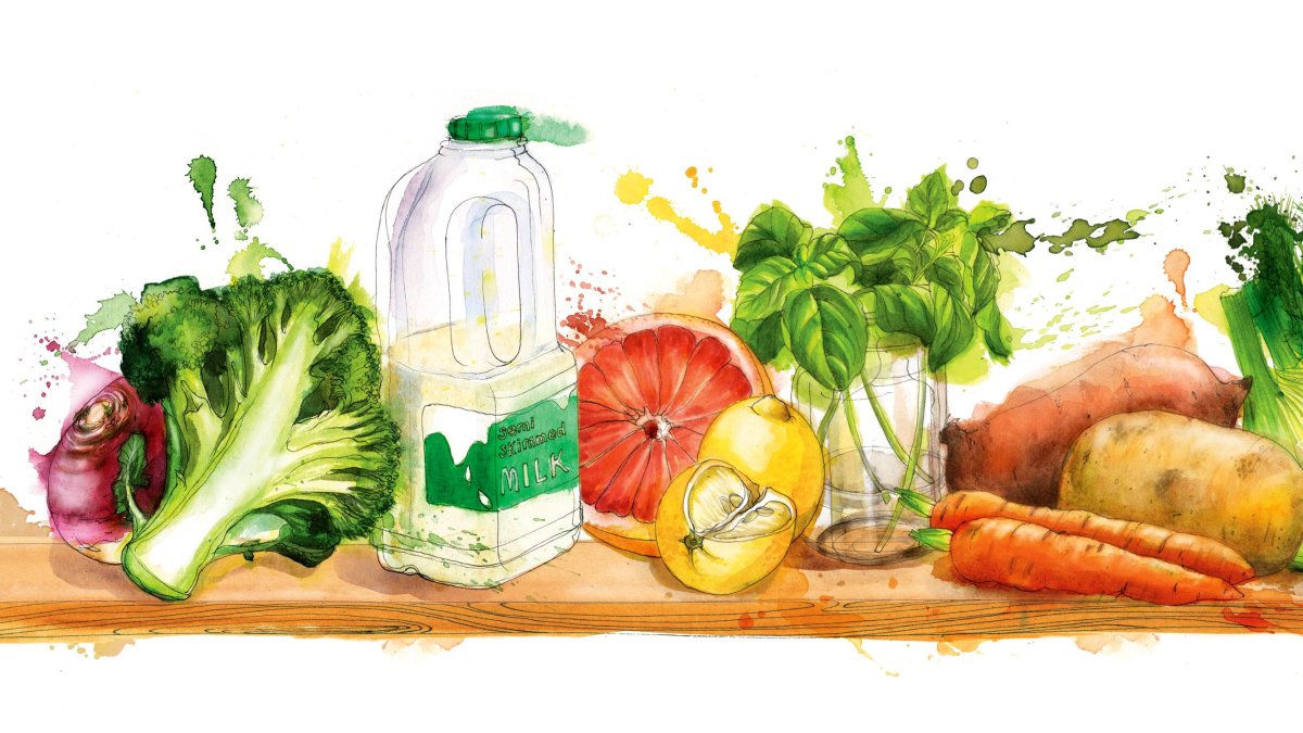 Овощи и фрукты иллюстрации