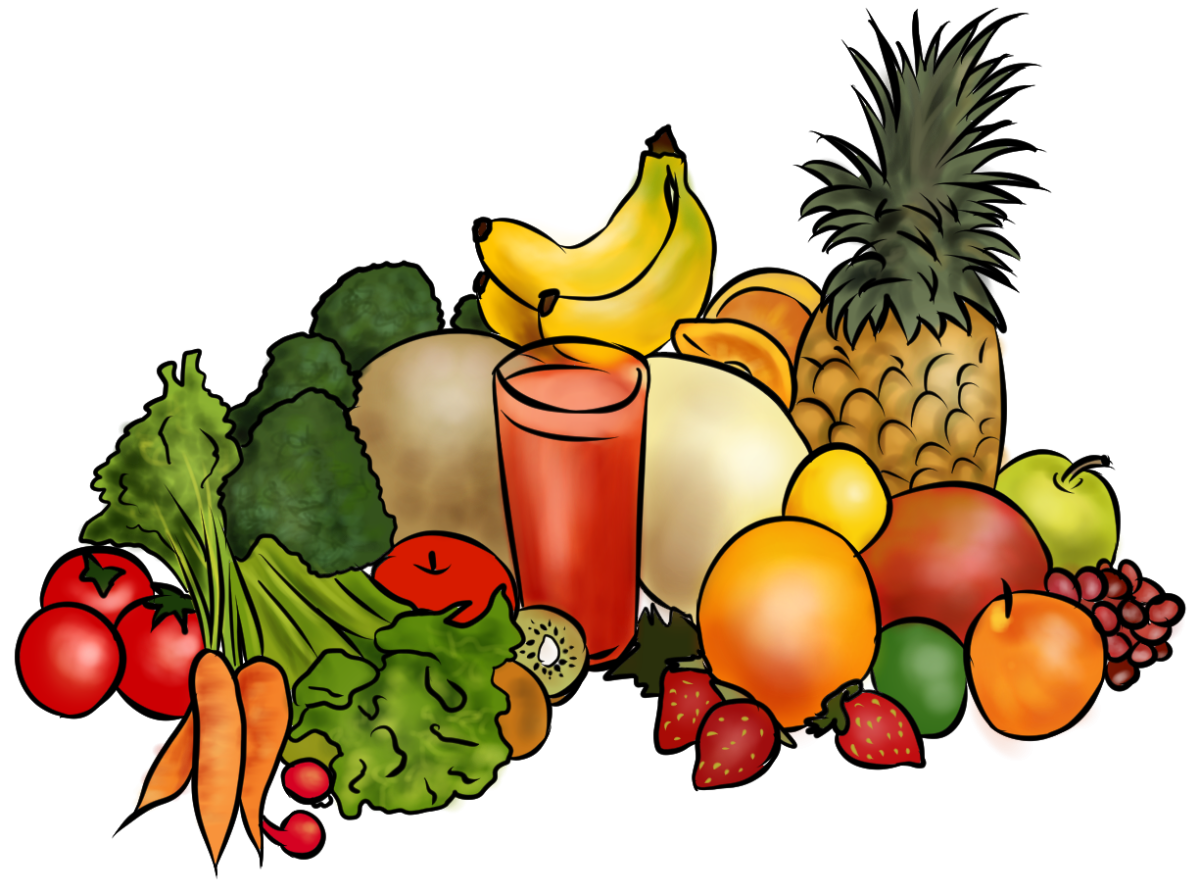 Здоровое питание человек вектор