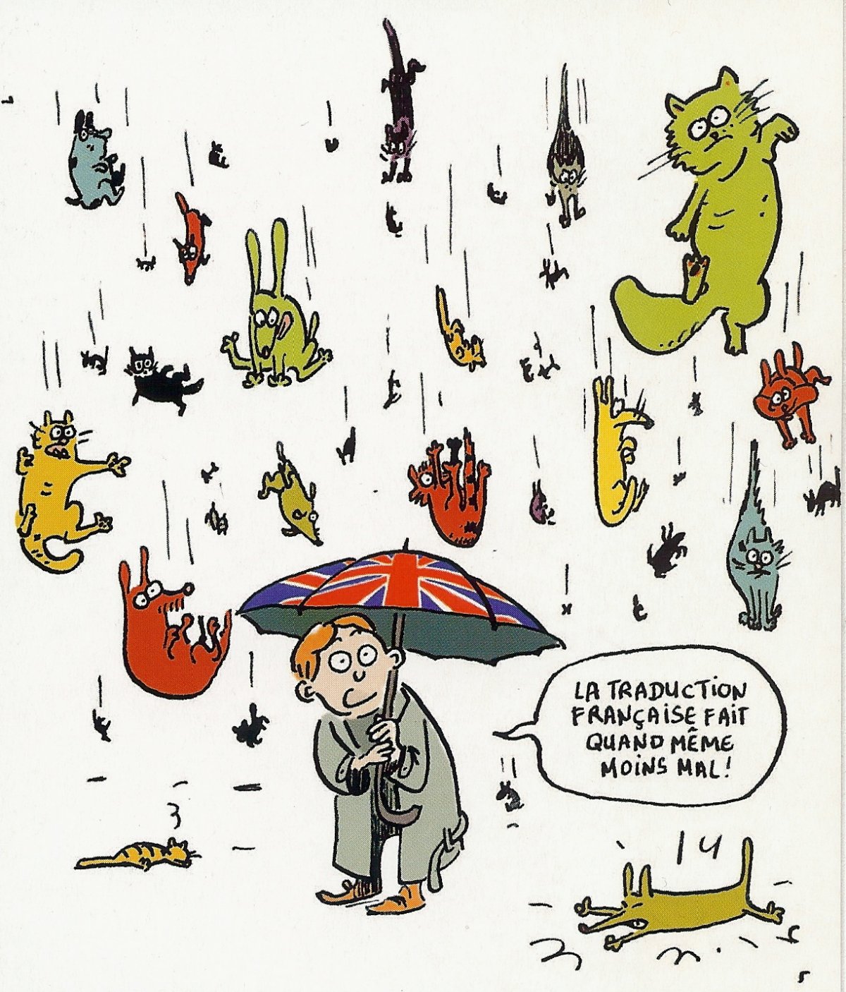 Rain Cats and Dogs идиома