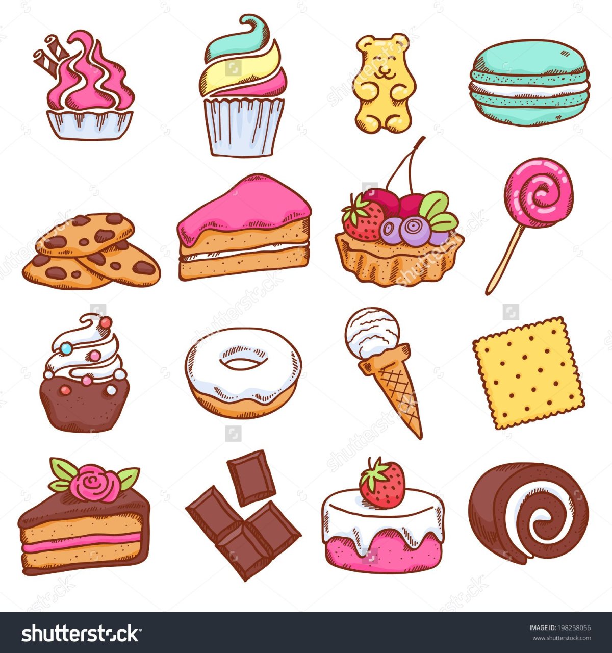 Кондитерские изделия для срисовки