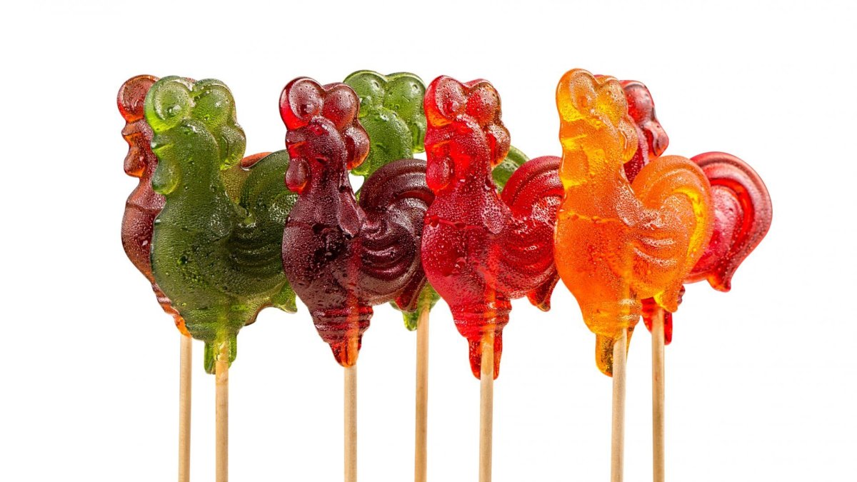 Леденцы на палочке прозрачные