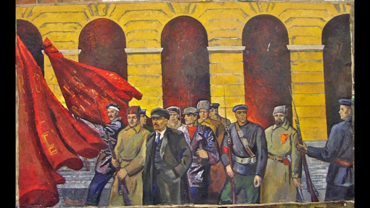 Большевик Кустодиев картина