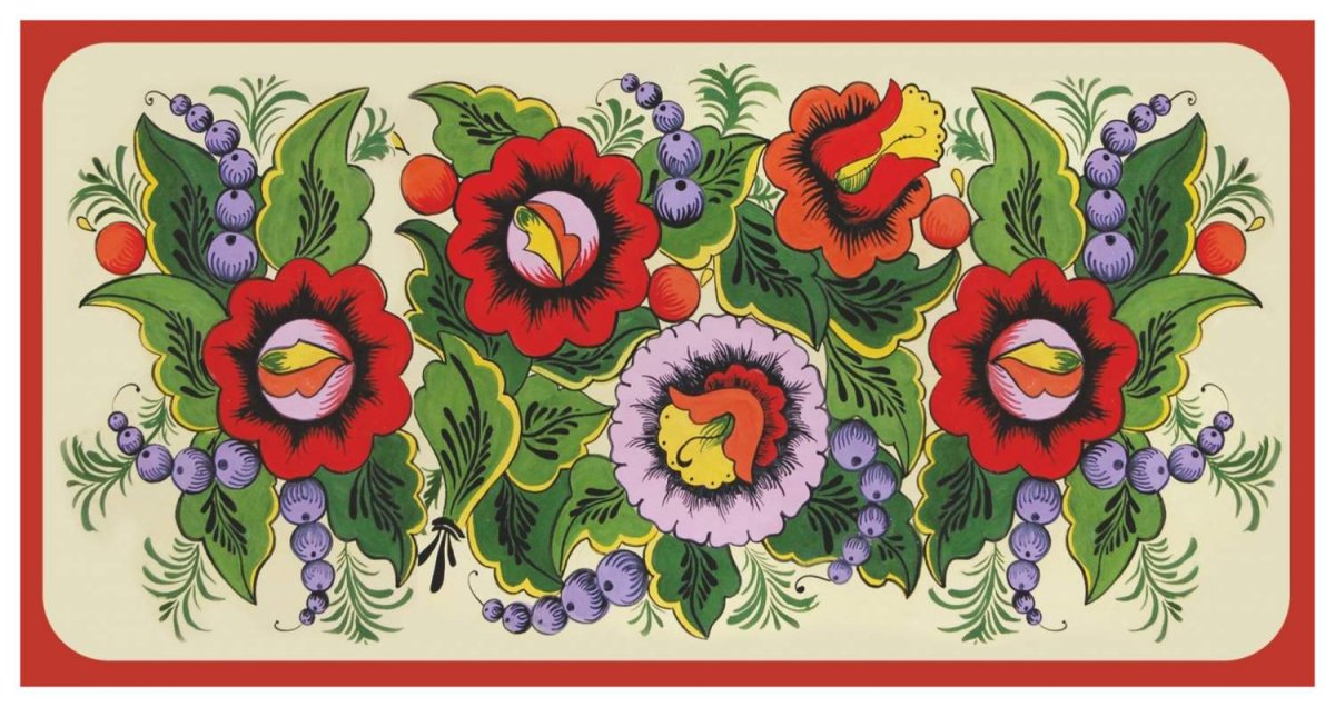 Полхов Майданская роспись цветы