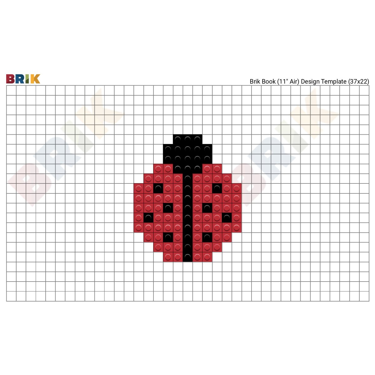 Божья коровка по клеточкам