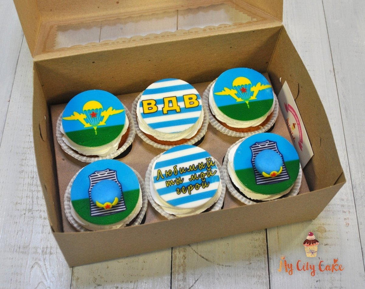 Капкейки на день десантника