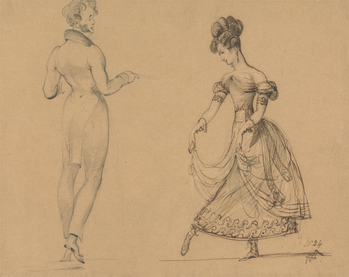 Карандашный рисунок Реверанс