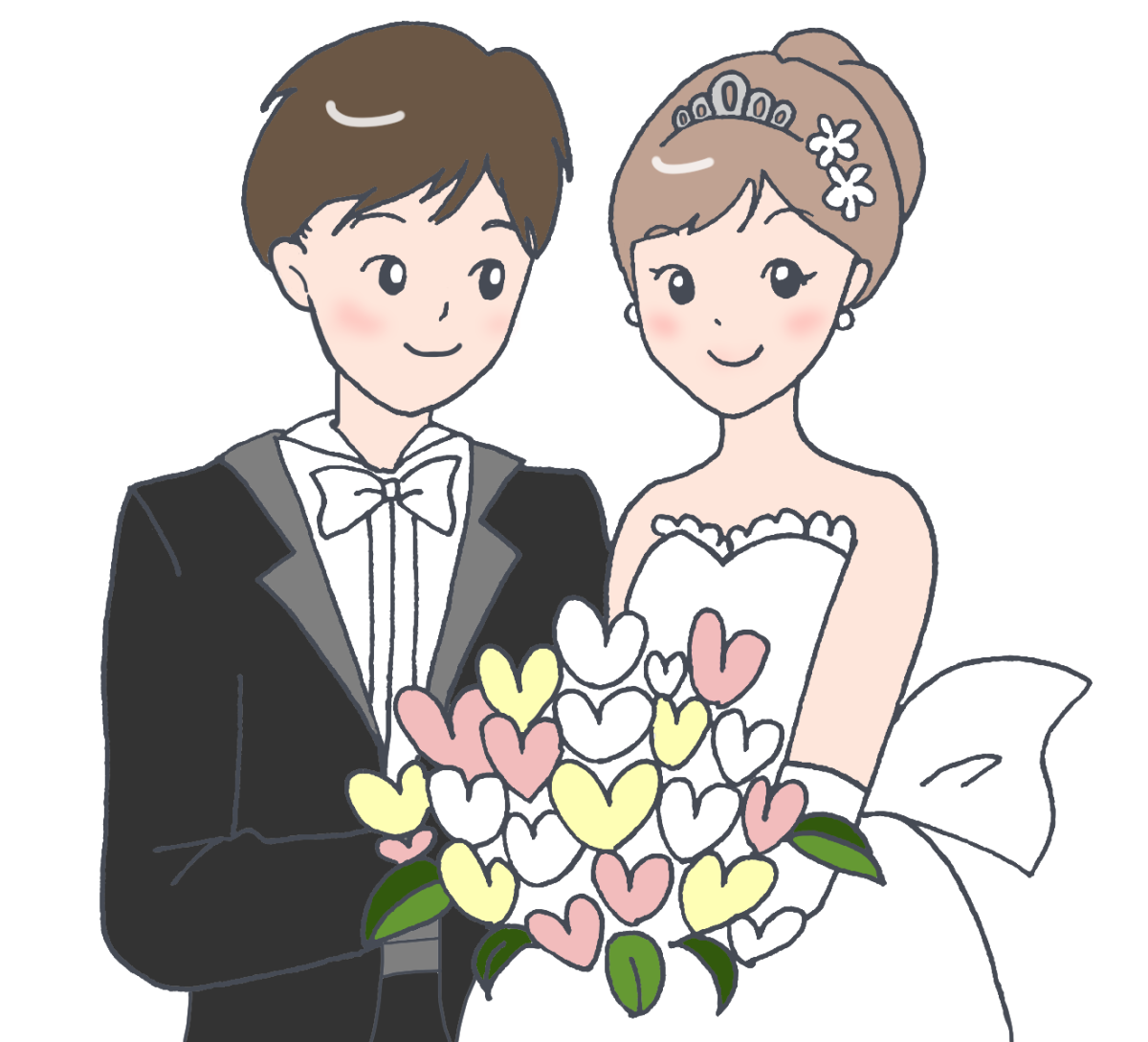 Жених и невеста иллюстрация