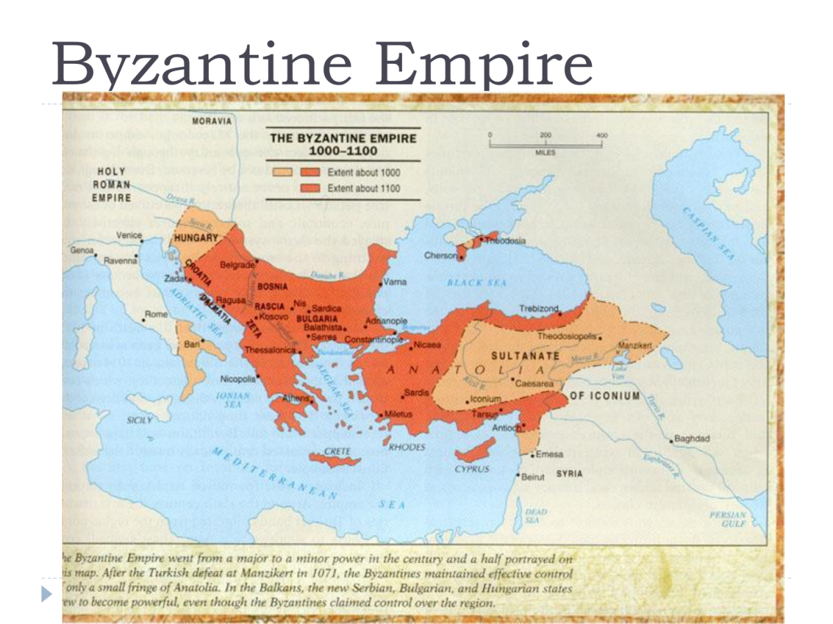 Byzantine Empire 1300 Map
