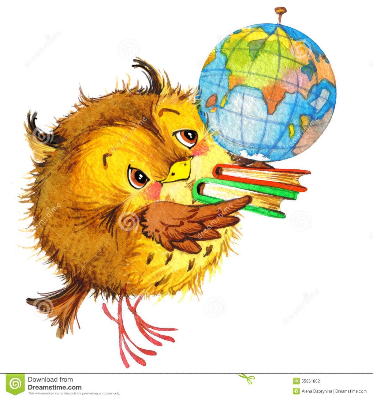 Школьники акварель