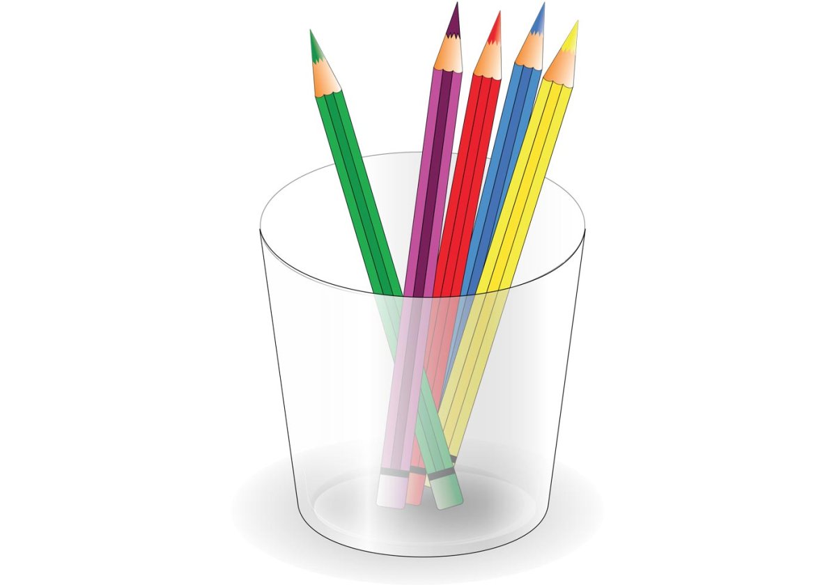 Цветные стаканчики для карандашей