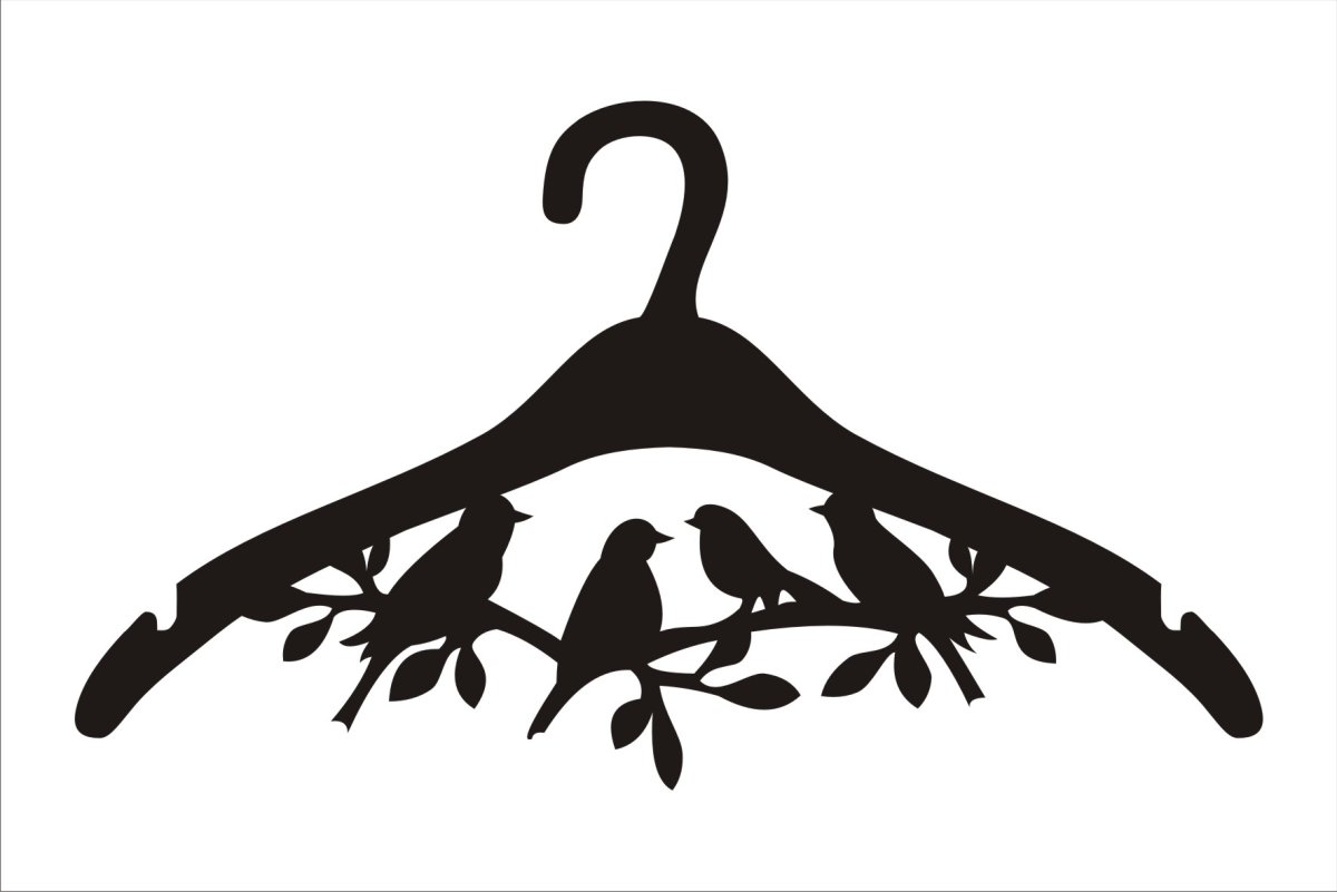 Трафарет вешалки для одежды