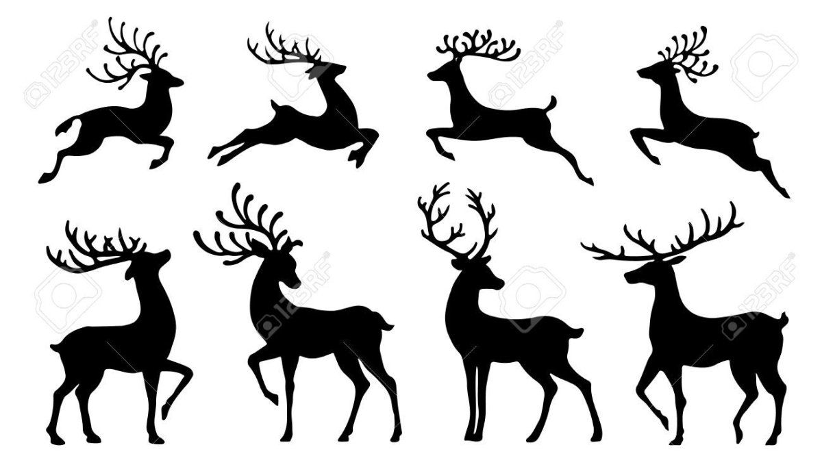 Трафарет "олени"