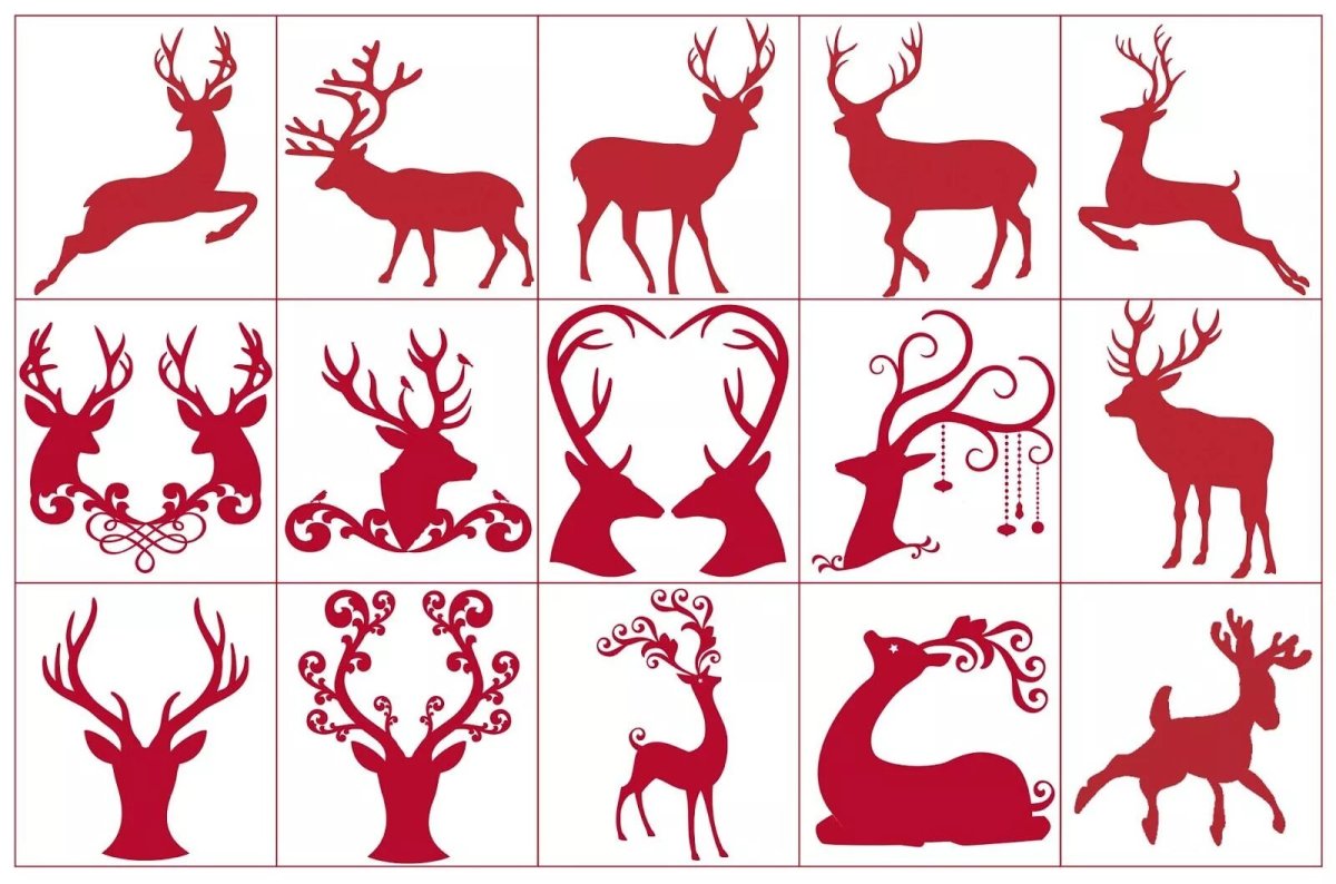 Благородный олень силуэт