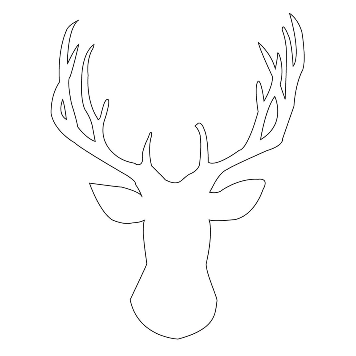 Олень контур