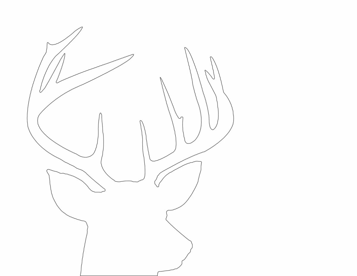 Олень на стену трафарет