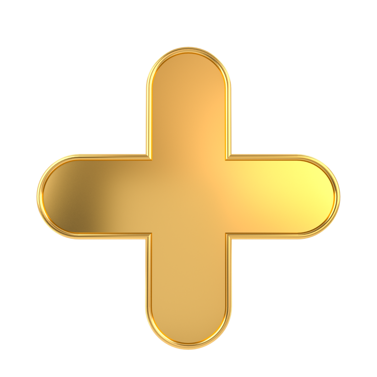 Знак плюс объемный