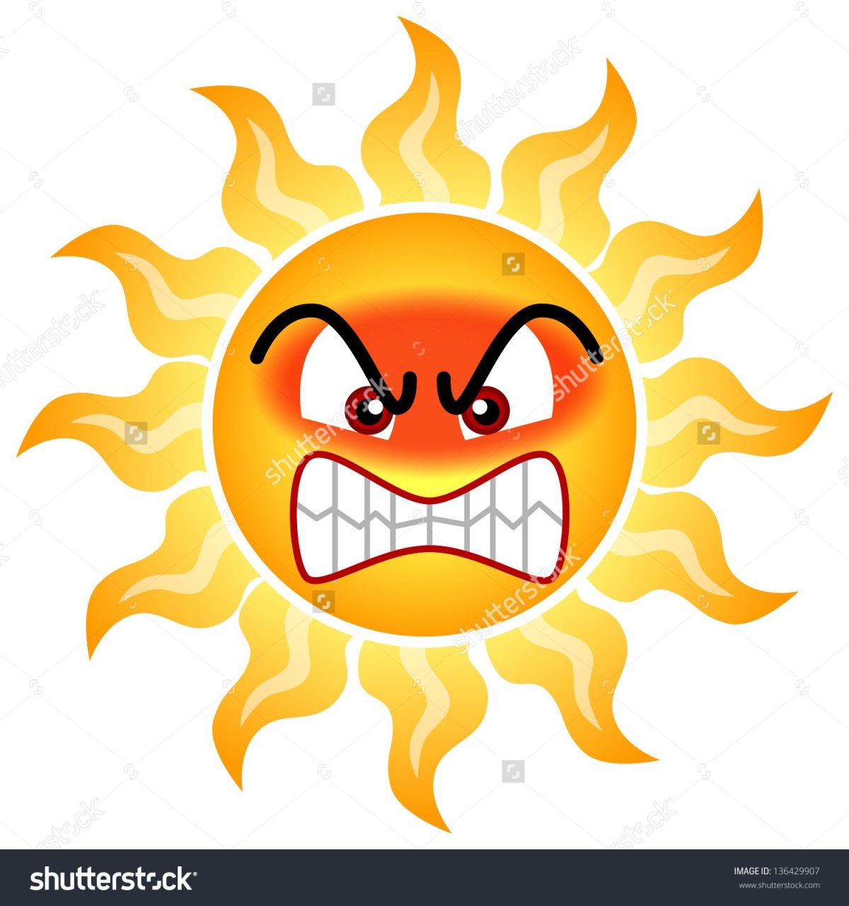 Солнце со злым лицом