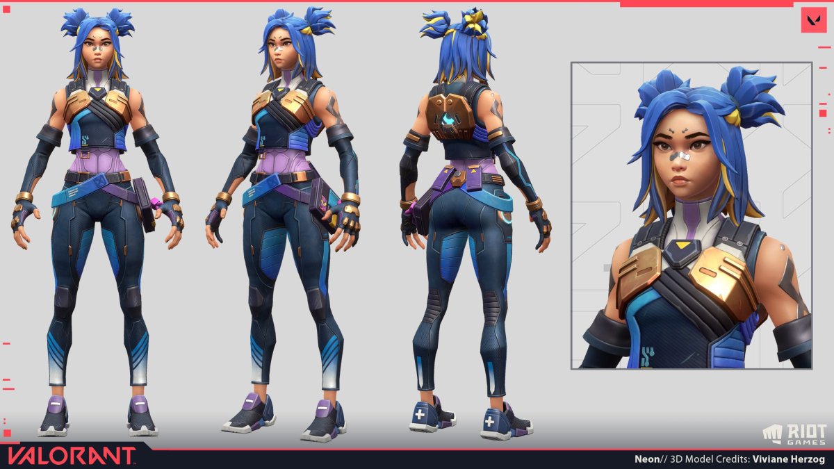 Моделька неон валорант