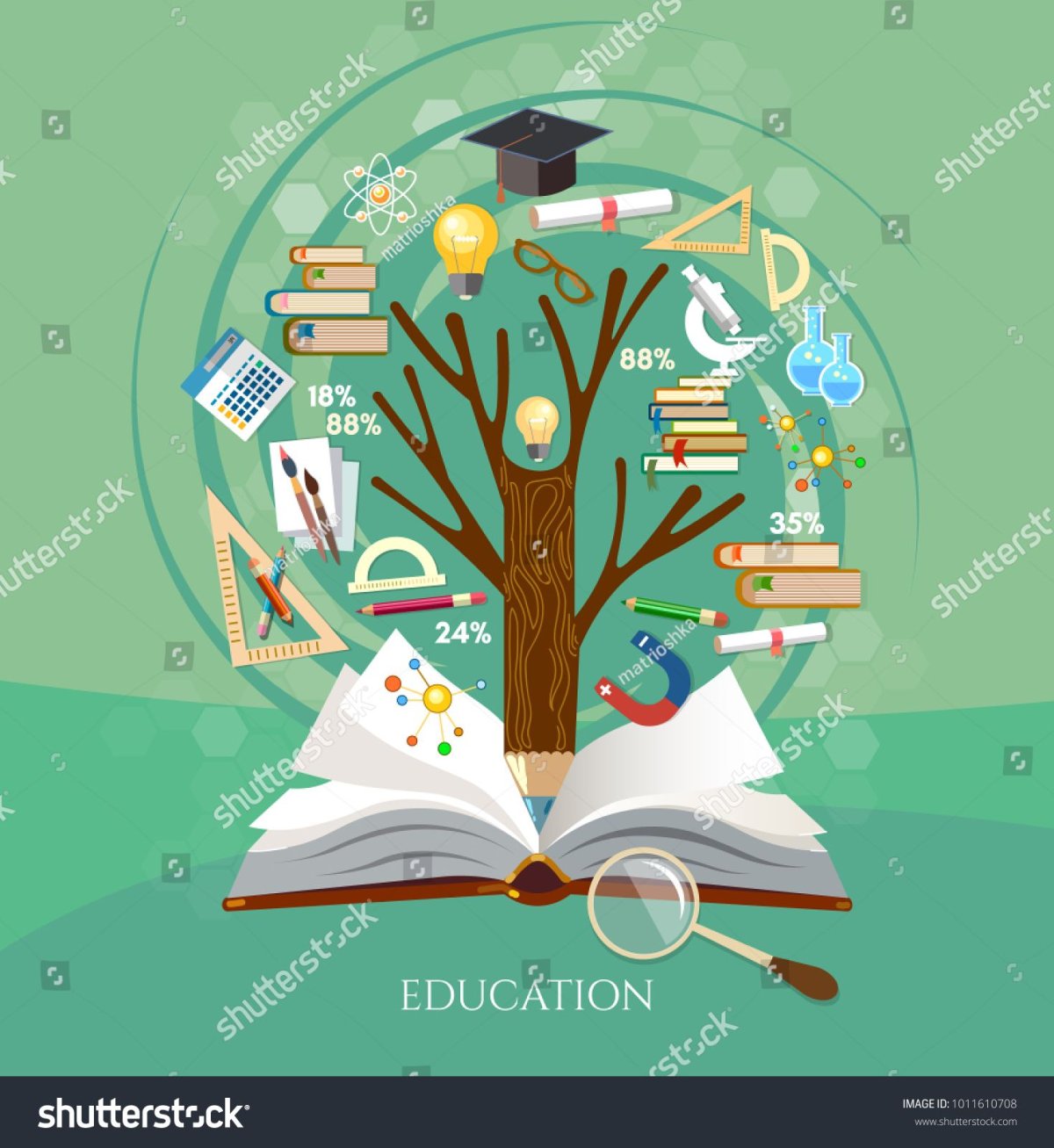 Дерево знаний на прозрачном фоне