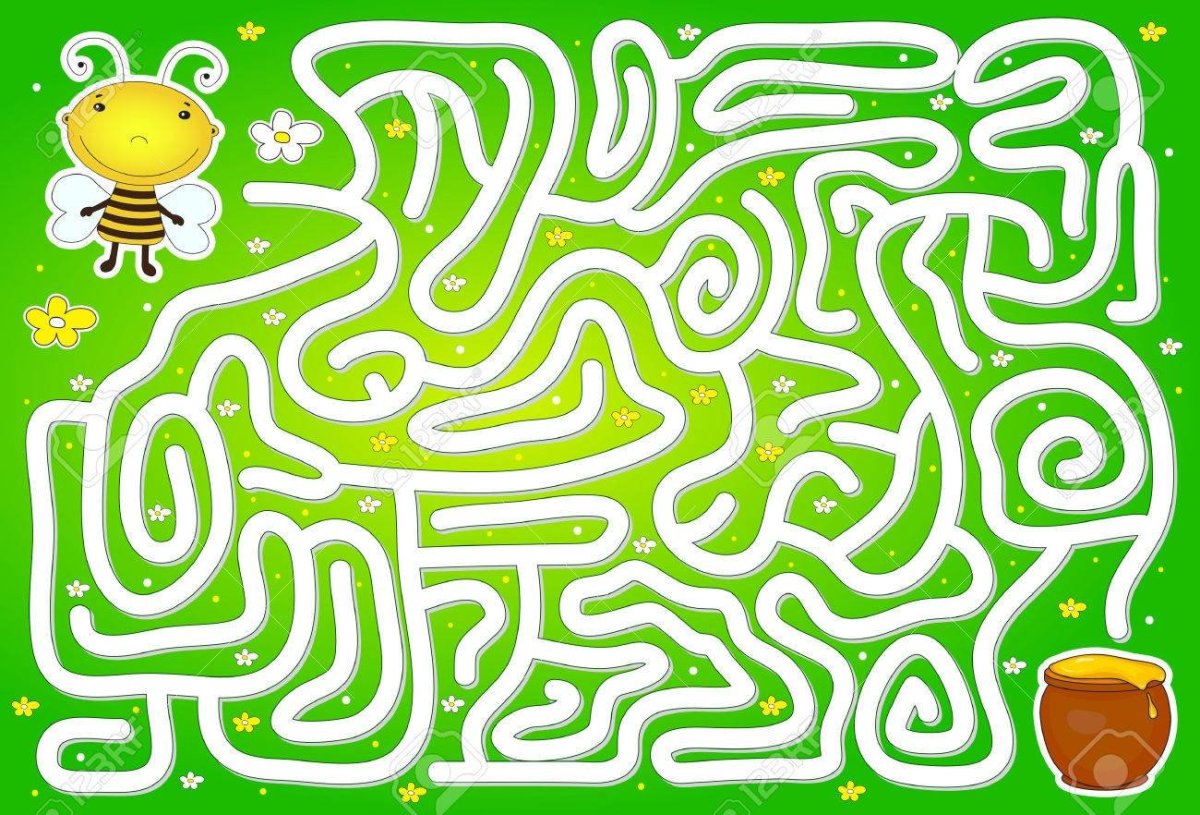 Лабиринты детские в векторах