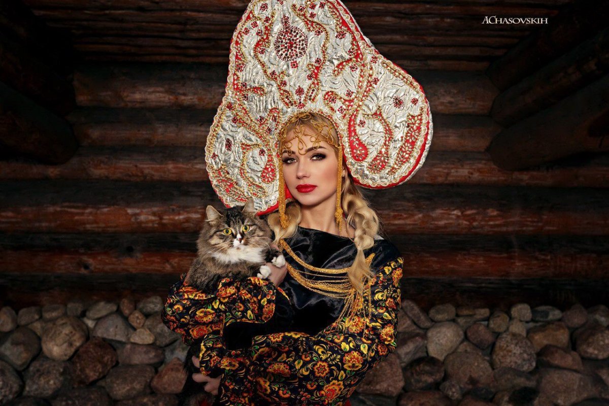 Фотосессия в стиле русской красавицы