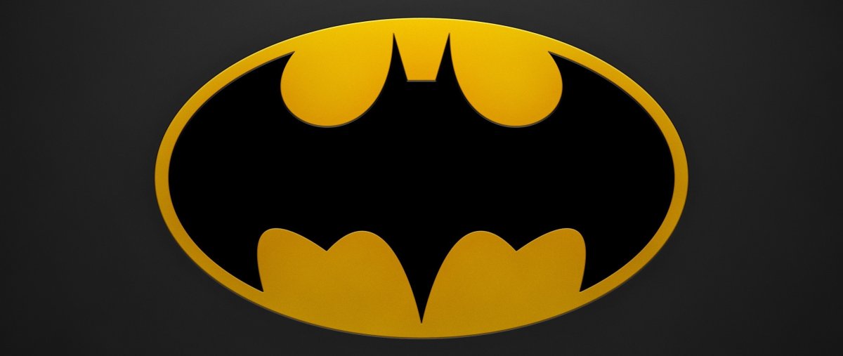 Логотип Бэтмена на белом фоне