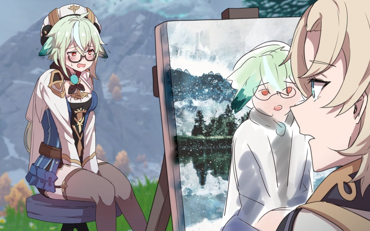 Альбедо Геншин Импакт арт