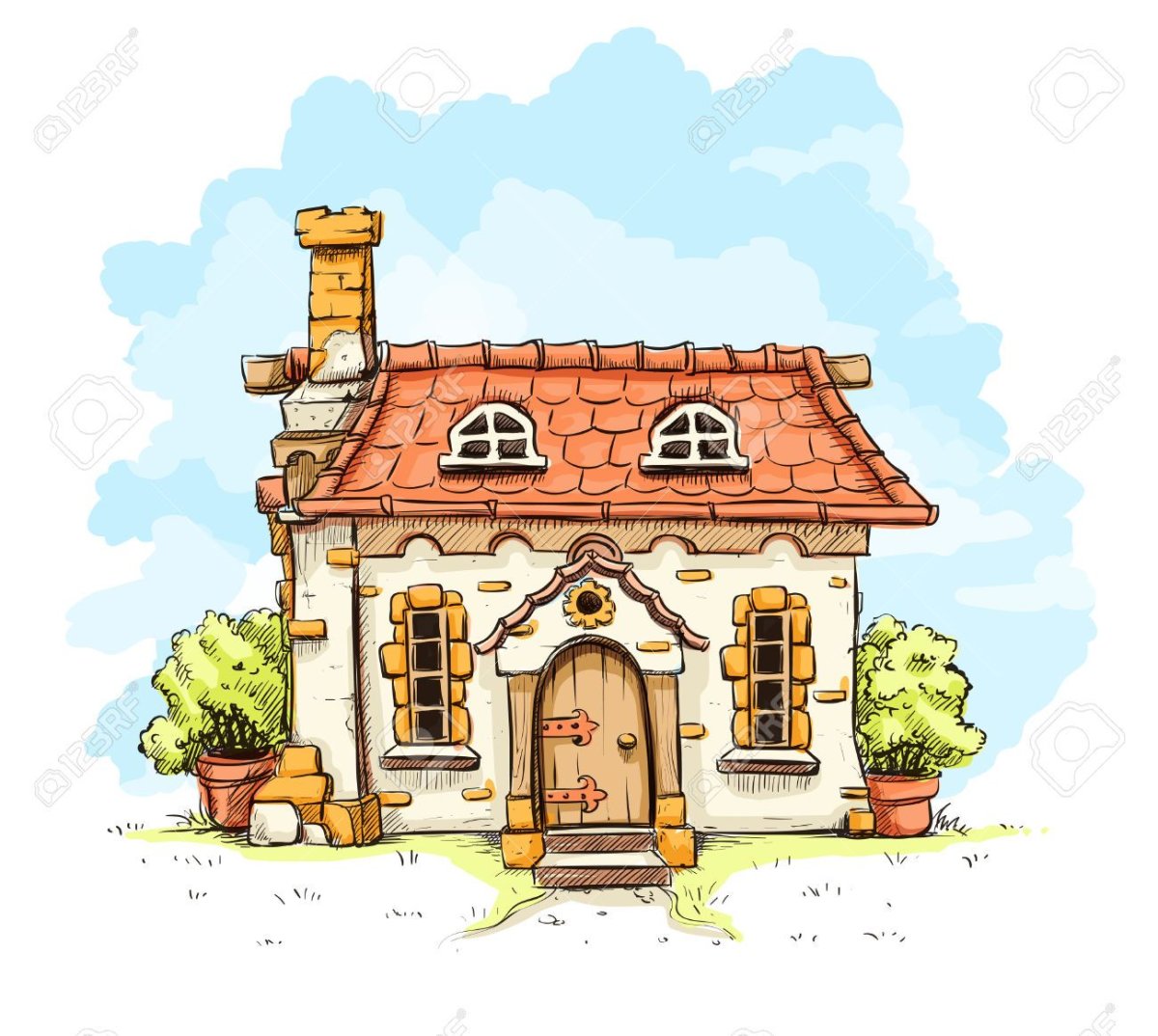 Сказочные каменные дома для детей